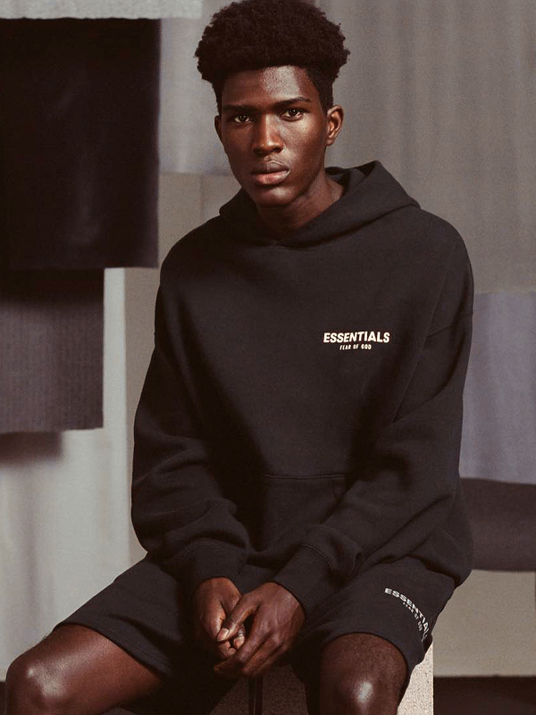 Black Essentials Hoodie